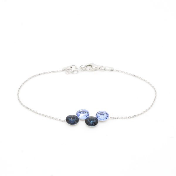 BRACCIALE 4 RIVOLI BLU SWAROVSKI