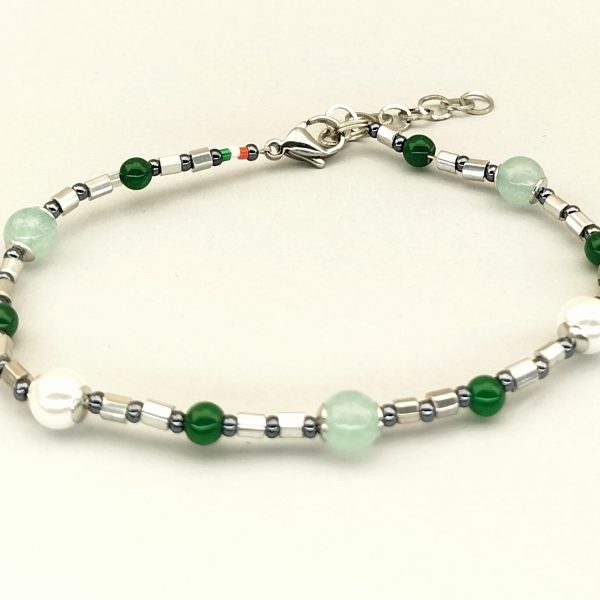 BRACCIALE TUBETTI MURANO VERDE